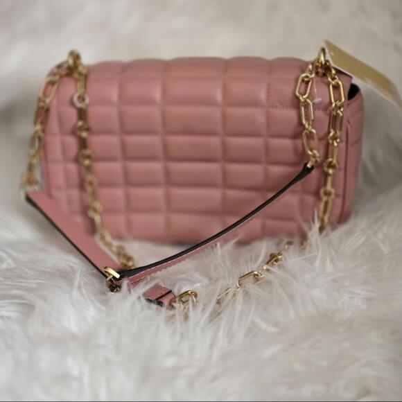 Michael Kors Pink Quilted Leather Bag - Picture 3 of 6
